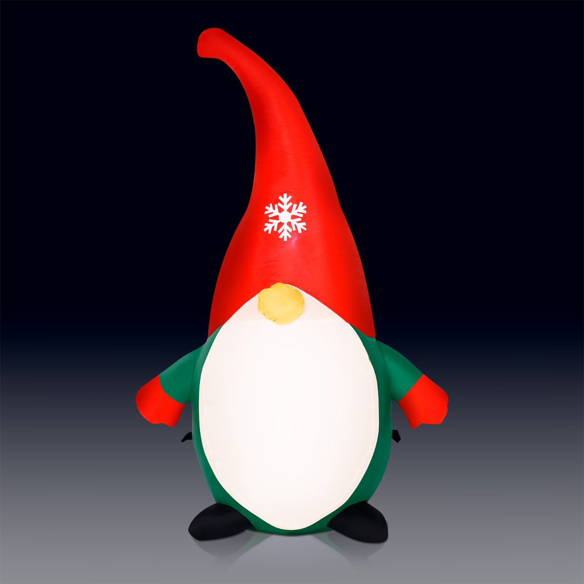 OHS Indoor/Outdoor Self-Inflating Gonk Light-Up Porch Decoration - Green/Red>