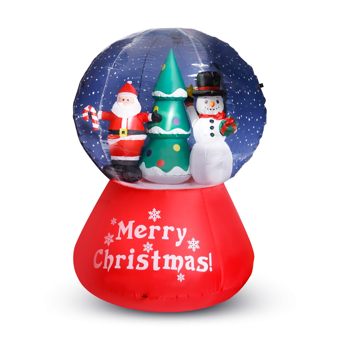 OHS Indoor/Outdoor Self-Inflating Snowglobe Light-Up Porch Decoration - Red>