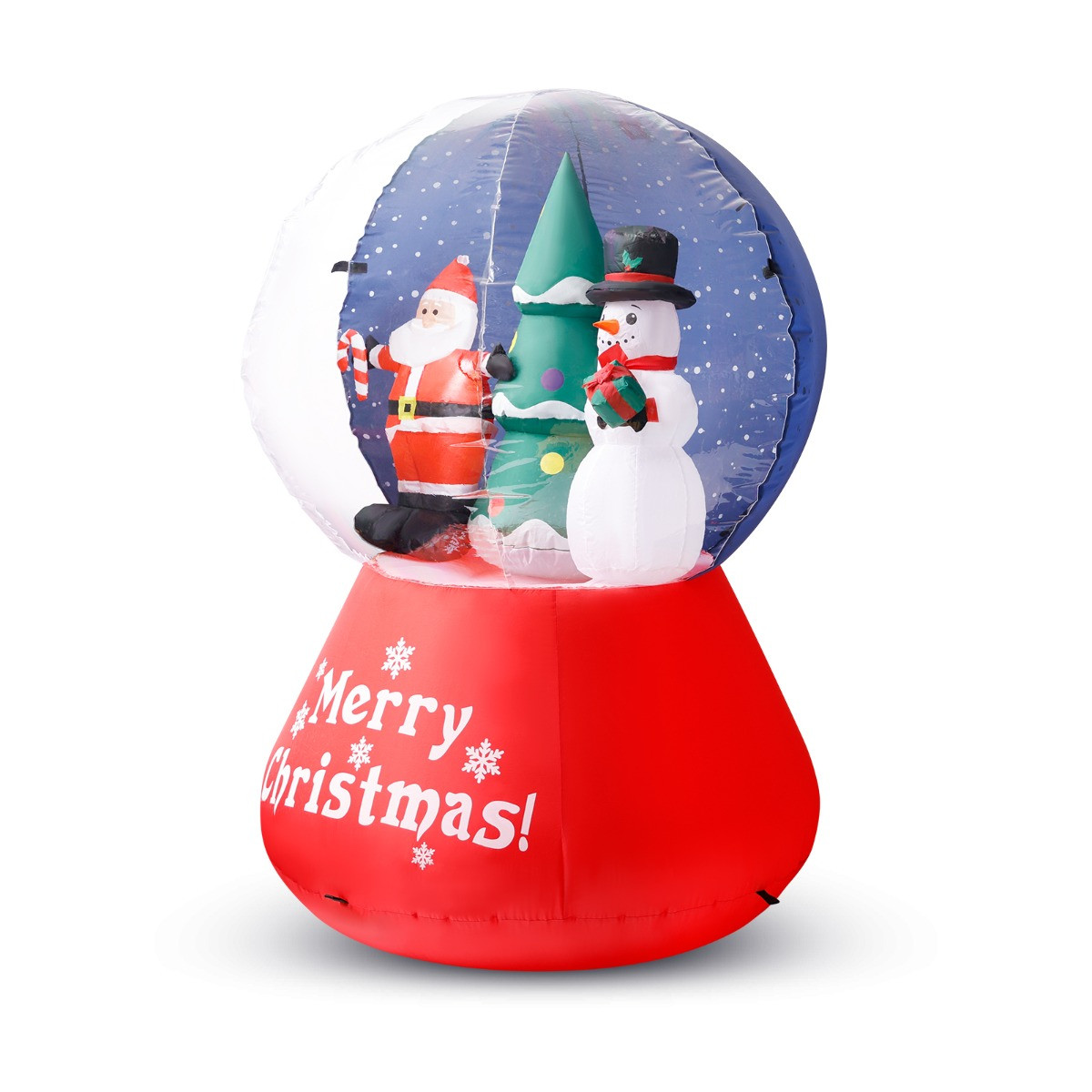 OHS Indoor/Outdoor Self-Inflating Snowglobe Light-Up Porch Decoration - Red>