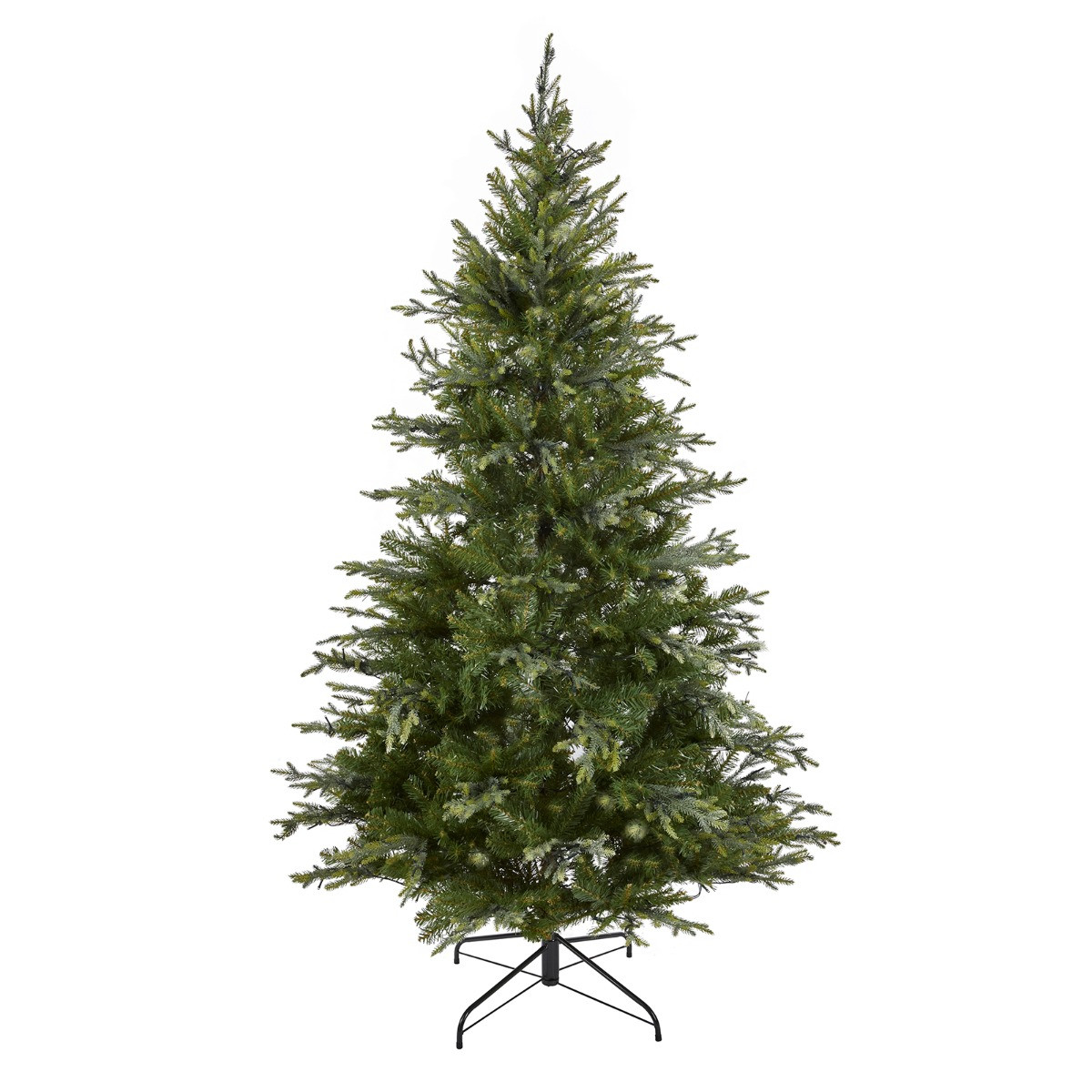 OHS Artificial Norway Spruce Pre-Lit Christmas Tree with White LEDs, Green - 7ft>
