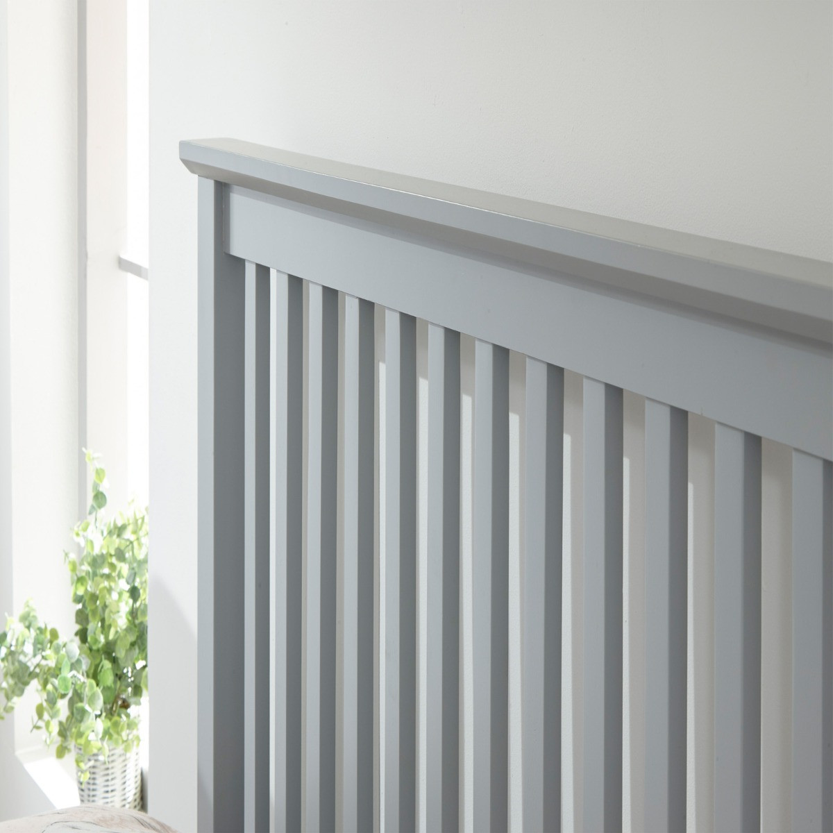 Como Wooden Ottoman Storage Bed - Grey>