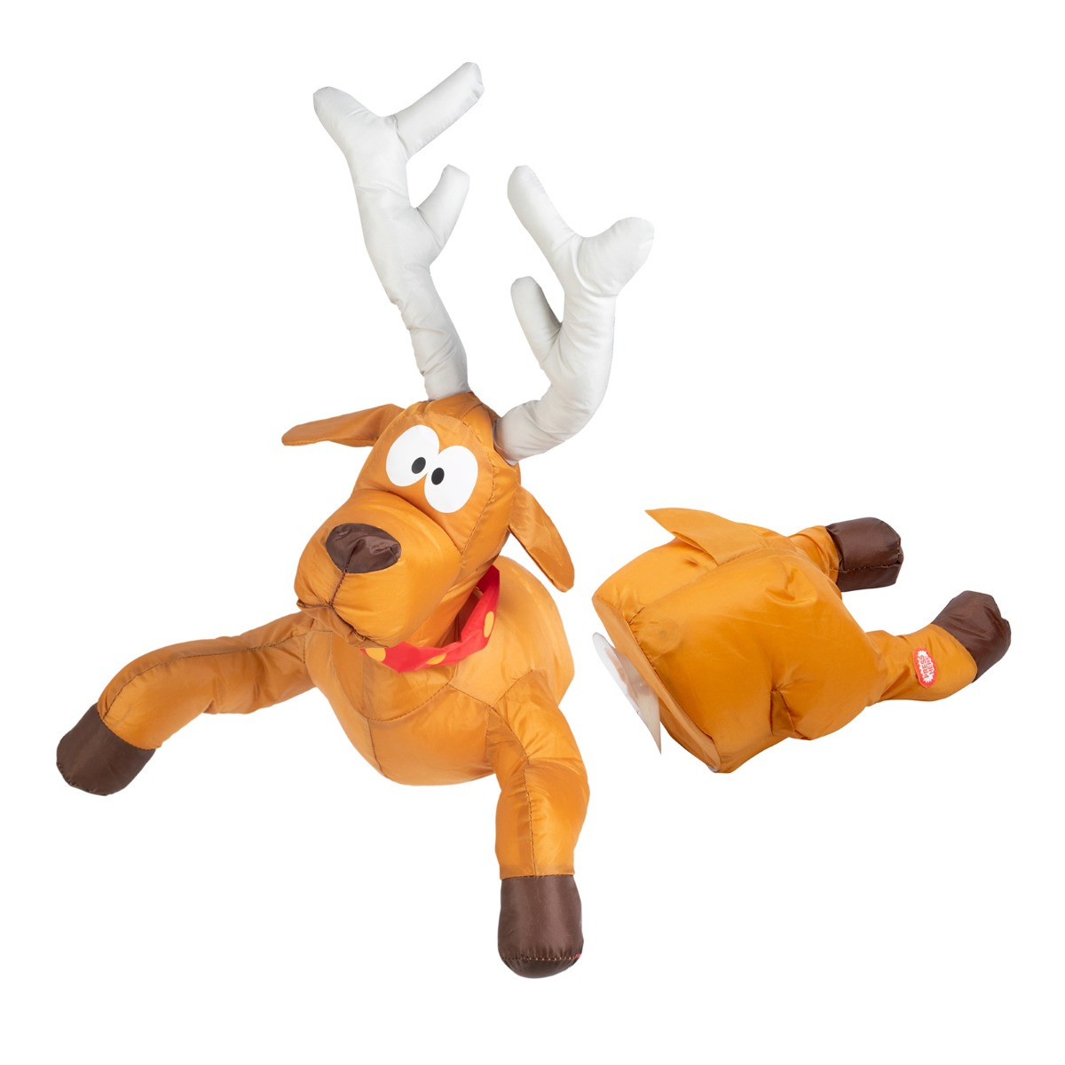 OHS Christmas Crashing Reindeer Window Decorations - Natural>
