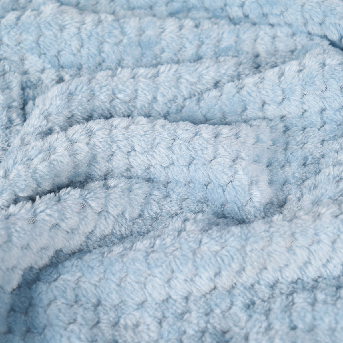 OHS Waffle Mink Throw, Blue - 200 x 240cm>