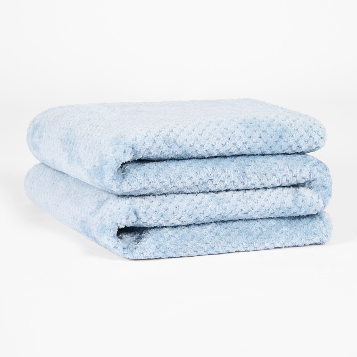 OHS Waffle Mink Throw, Blue - 200 x 240cm>