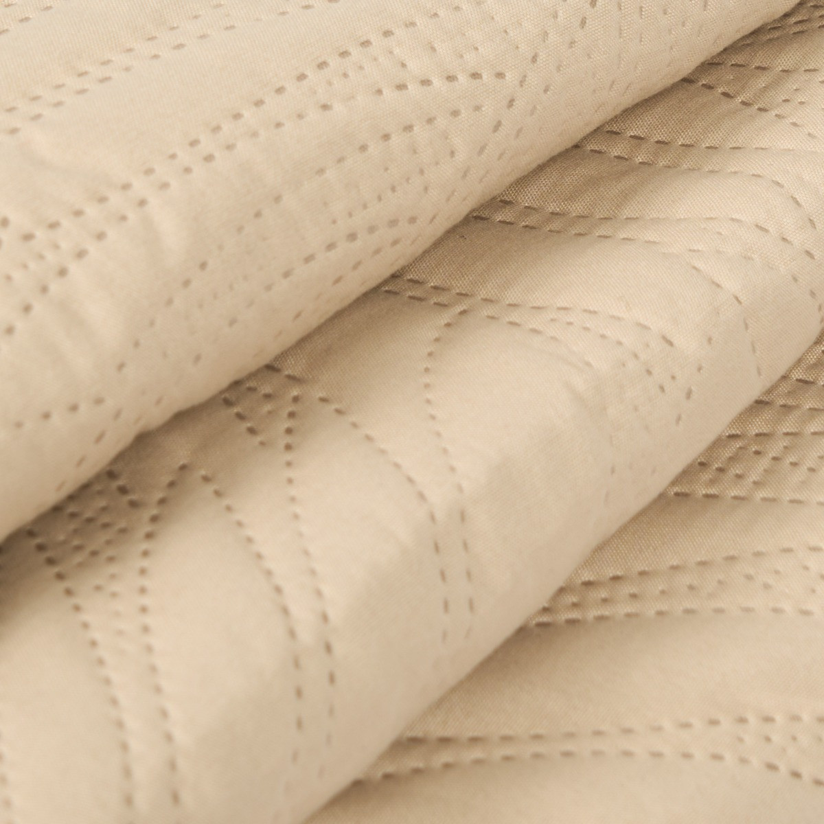OHS Leaf Quilted Throw - Natural>