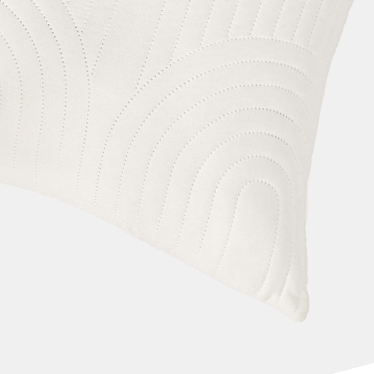 OHS 4 Pack Arches Embossed Quilted Cushion Covers with Cushion - Cream>