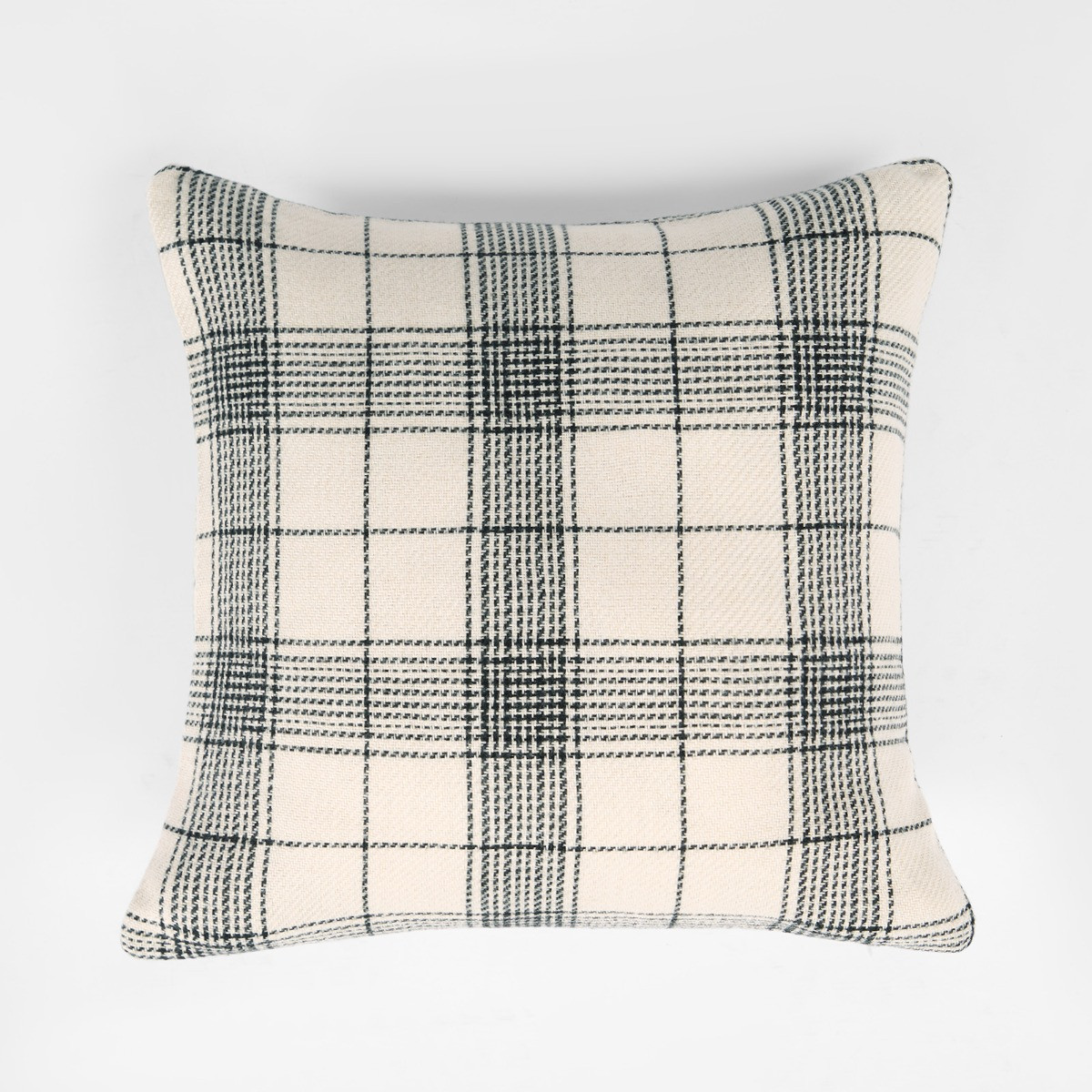 OHS Woven Check Cushion Covers - Cream>
