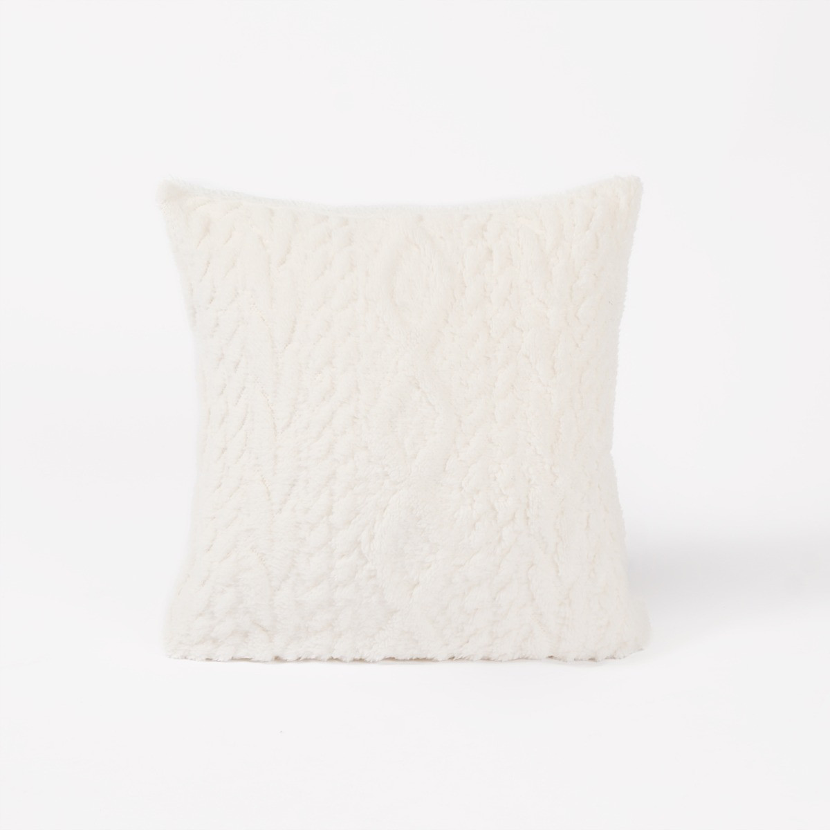 OHS 4 Pack Cable Knit Cushion Covers - Cream >