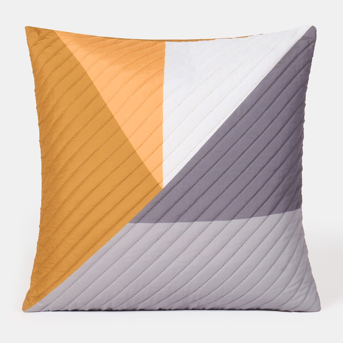 OHS Ralph Geometric Quilted Cushion Covers - Ochre>
