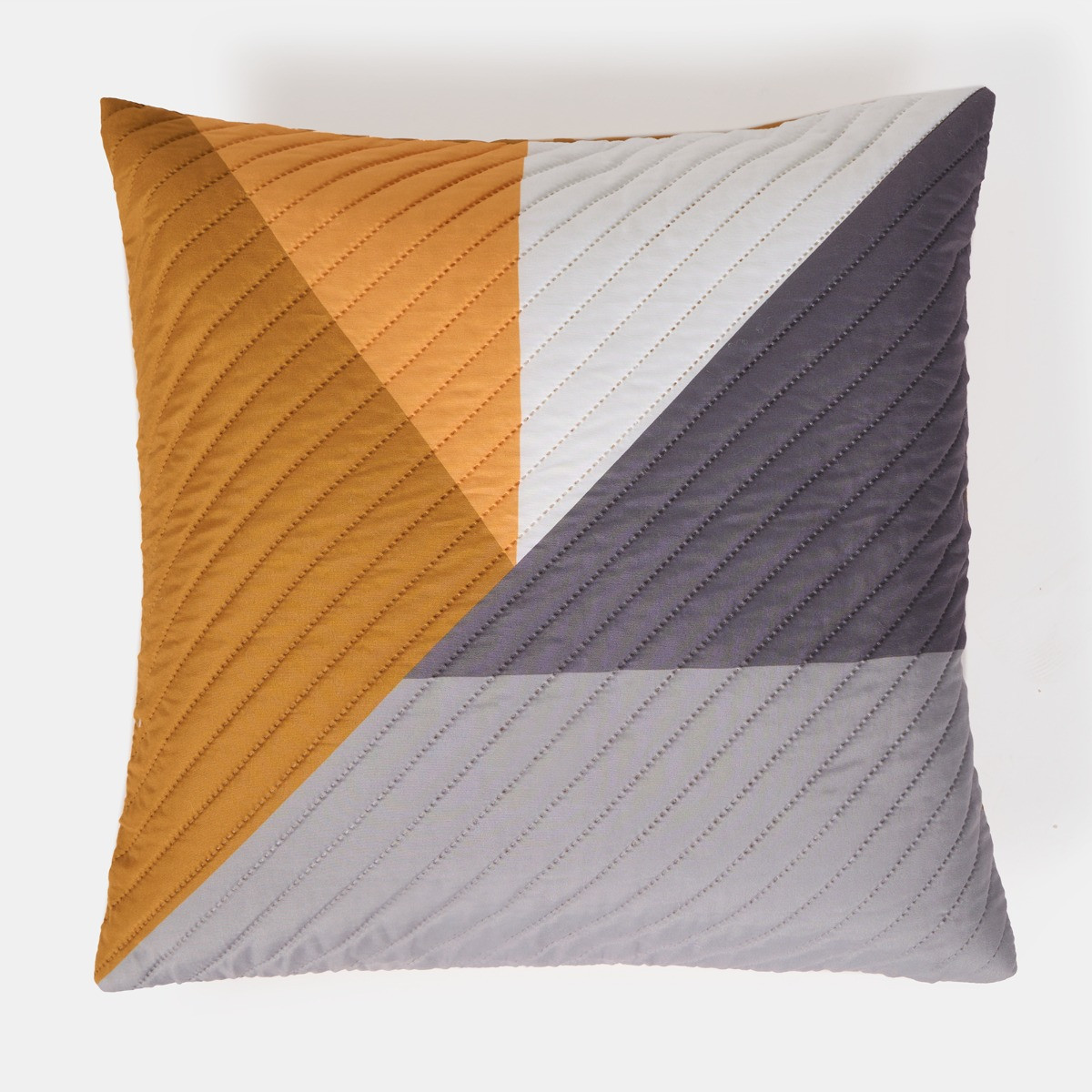 OHS Ralph Geometric Quilted Cushion Covers - Ochre>