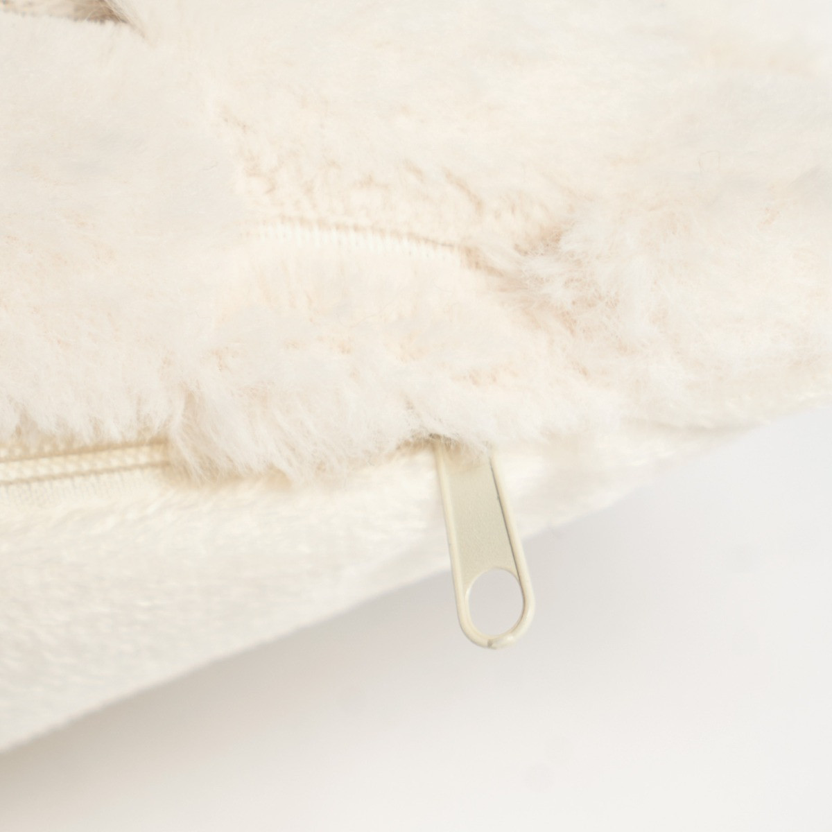 OHS Faux Fur Thick Ribbed Cushion Covers - Natural>