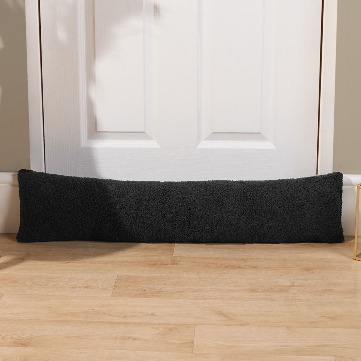 Black Waterproof Draft Excluder – 90cm Door Stopper For Energy Saving (Hallway/Wind Block)