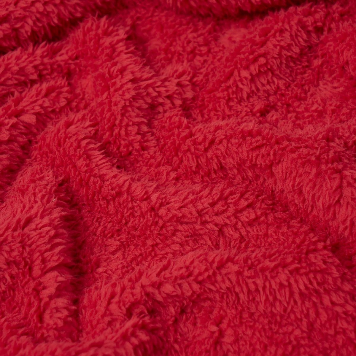 OHS Teddy Fleece Throw, Red - 200 x 240 cm>