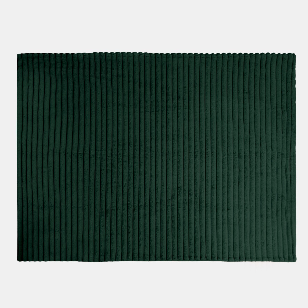 OHS Faux Fur Thick Ribbed Throw - Green>