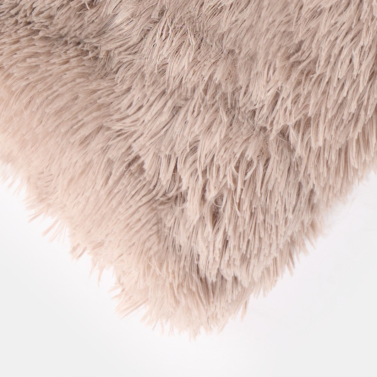 OHS Fluffy Fleece Throw, Natural - 125 x 150cm>