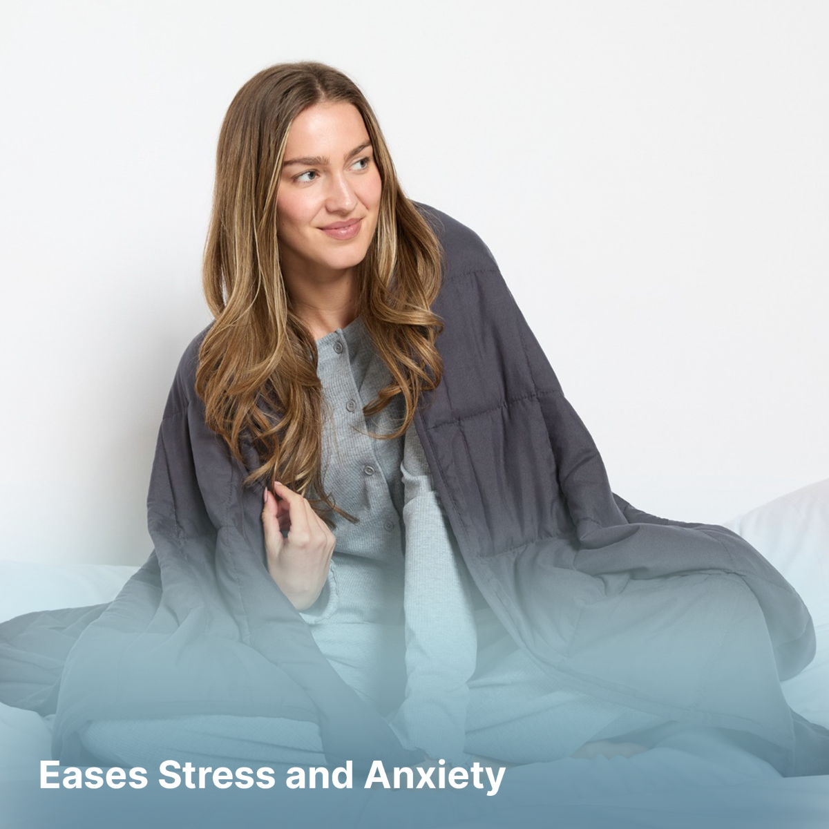 OHS Supersoft Weighted 6kg Blanket, Charcoal - 125 x 180cm>