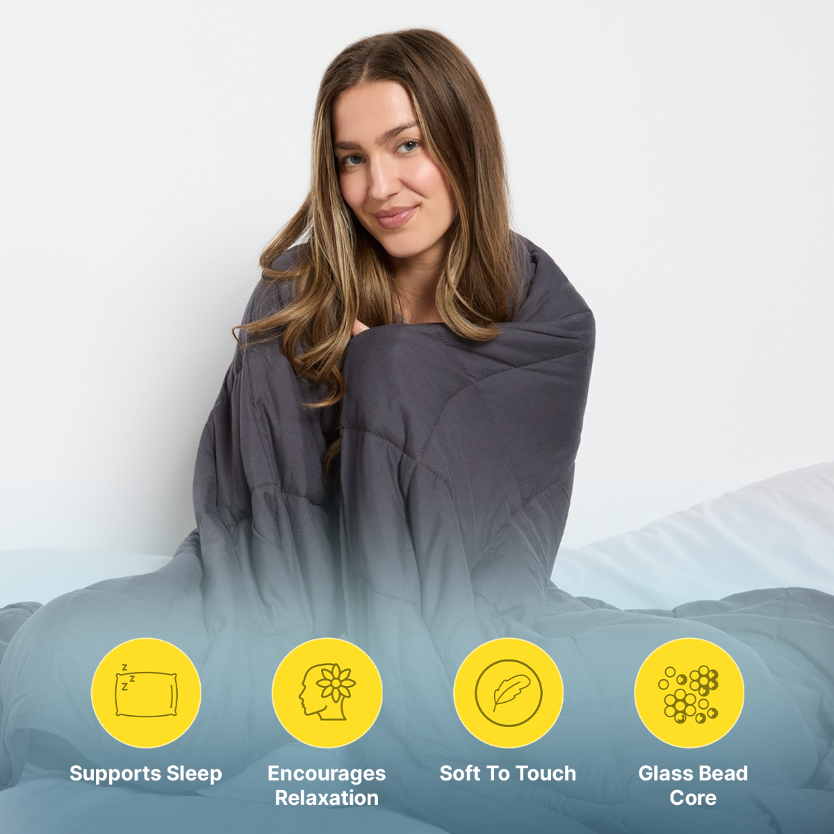 OHS Supersoft Weighted Blanket - Charcoal>