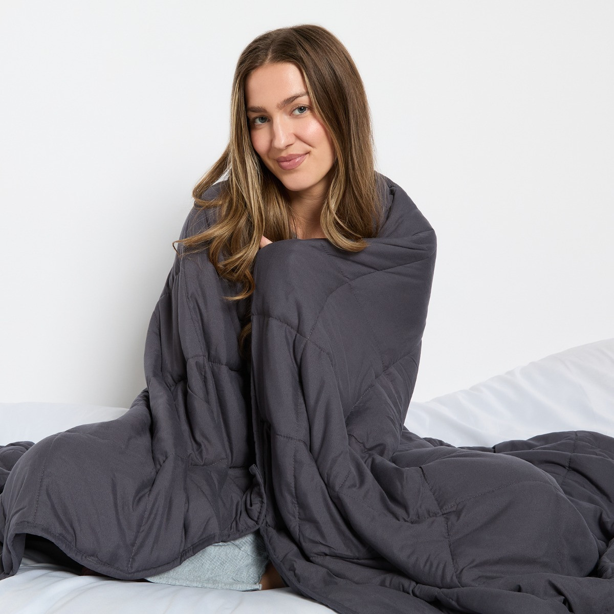 OHS Supersoft Weighted Blanket - Charcoal>