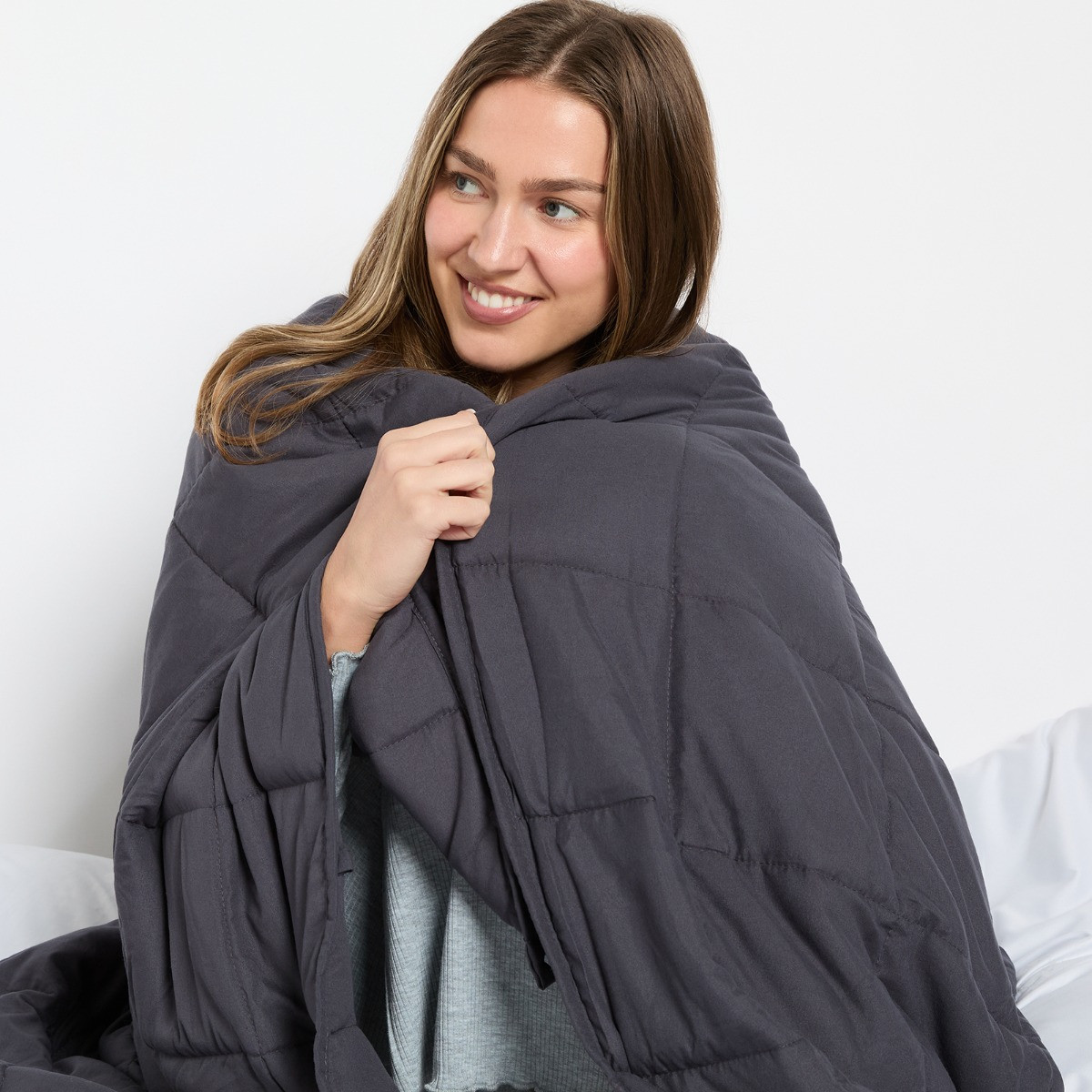 OHS Supersoft Weighted Blanket - Charcoal>