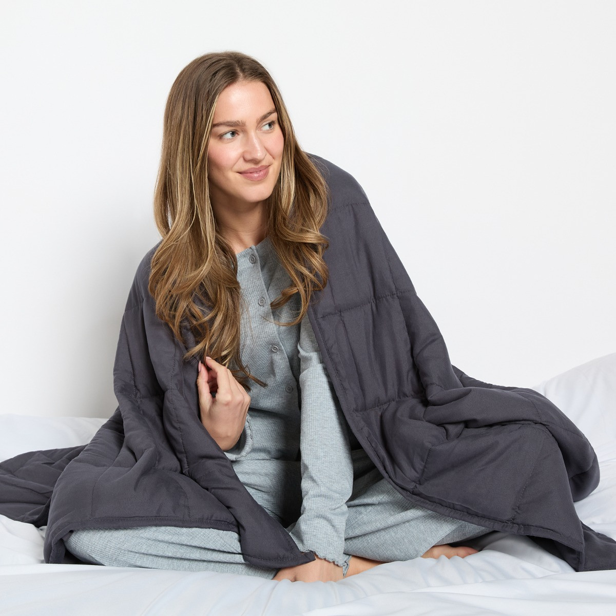 OHS Supersoft Weighted Blanket - Charcoal>