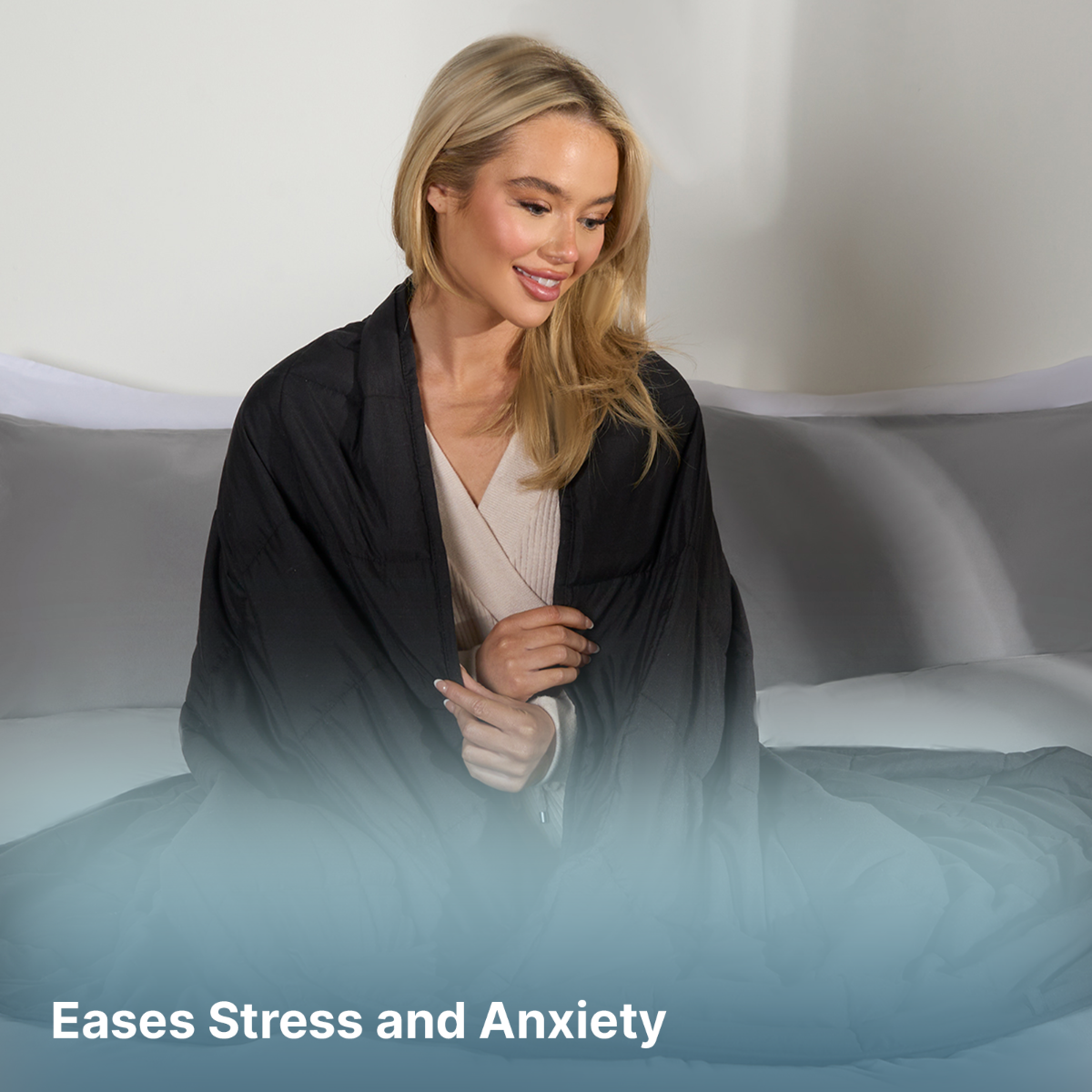 OHS Supersoft Weighted Blanket - Black>