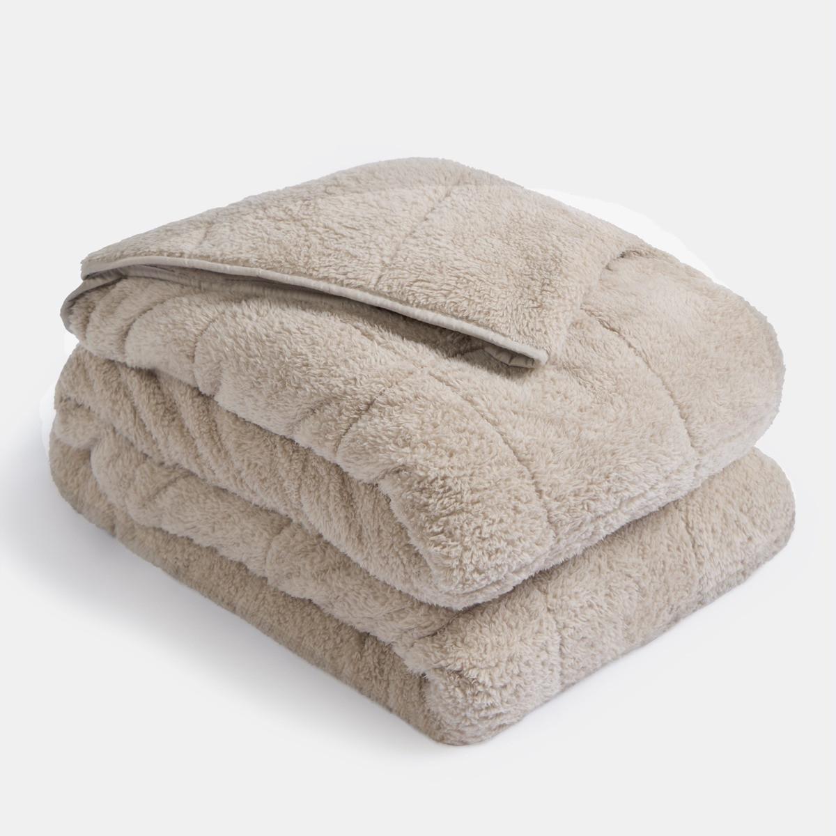 OHS Teddy Fleece Weighted 8kg Blanket, Natural - 150 x 200cm>