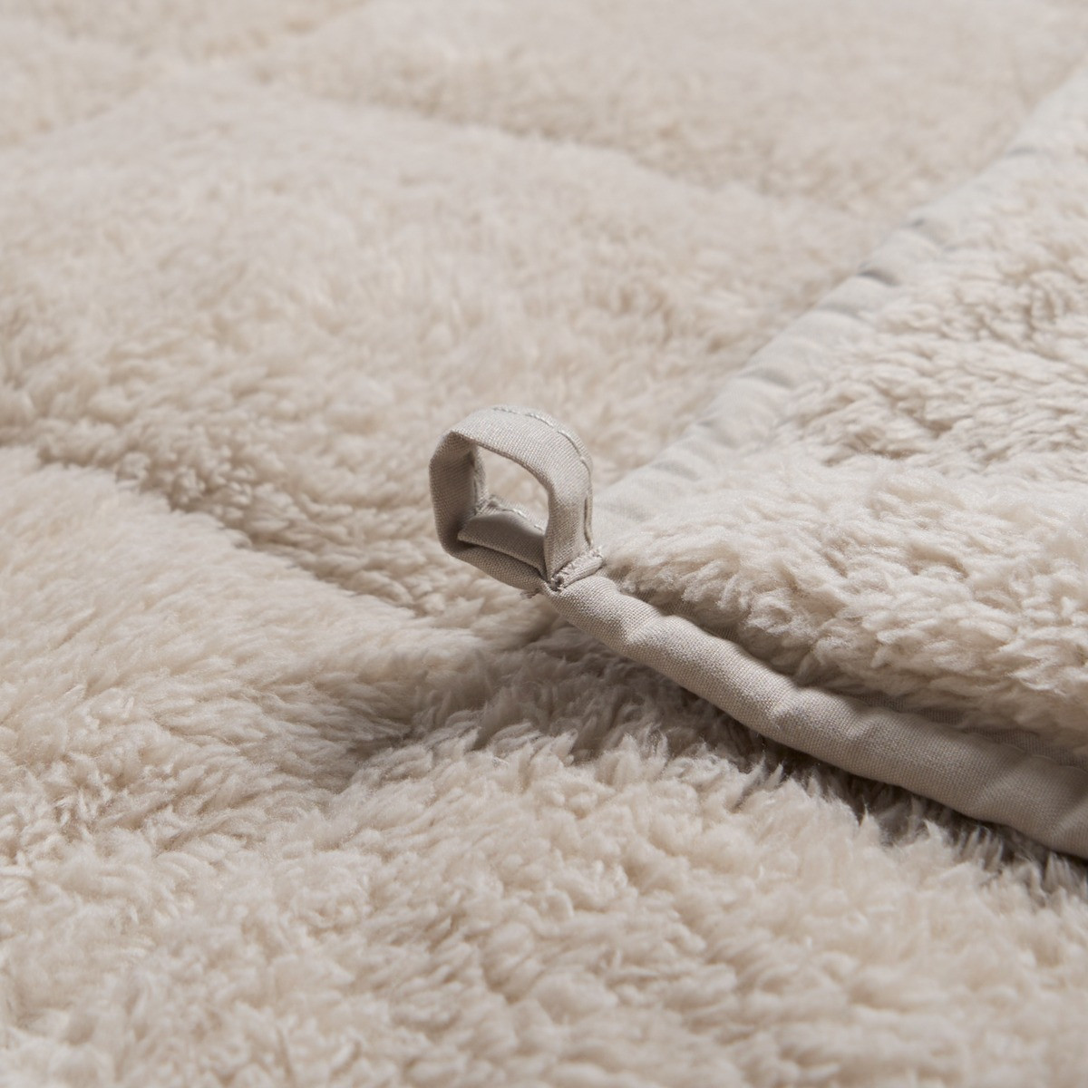 OHS Teddy Fleece Weighted 4kg Blanket, Natural - 125 x 150cm>