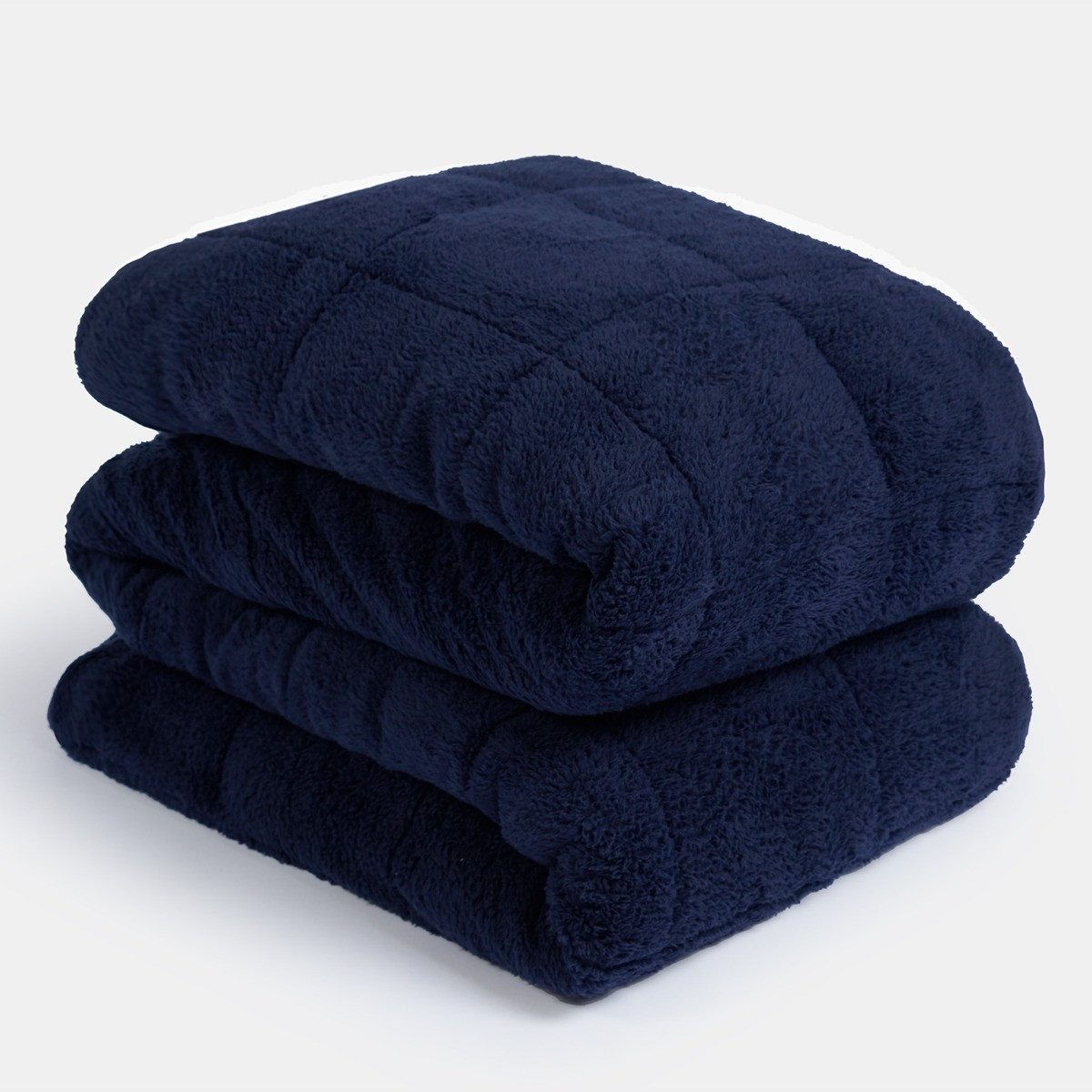 OHS Teddy Fleece Weighted 8kg Blanket, Navy -  150 x 200cm>