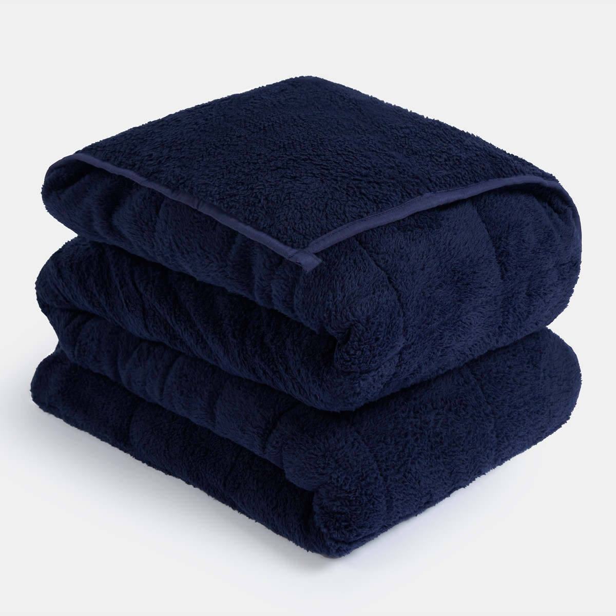 OHS Teddy Fleece Weighted 8kg Blanket, Navy -  150 x 200cm>