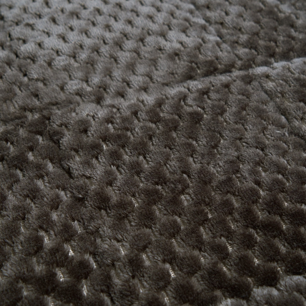 OHS Waffle Fleece Weighted Blanket, Charcoal - 8kg>