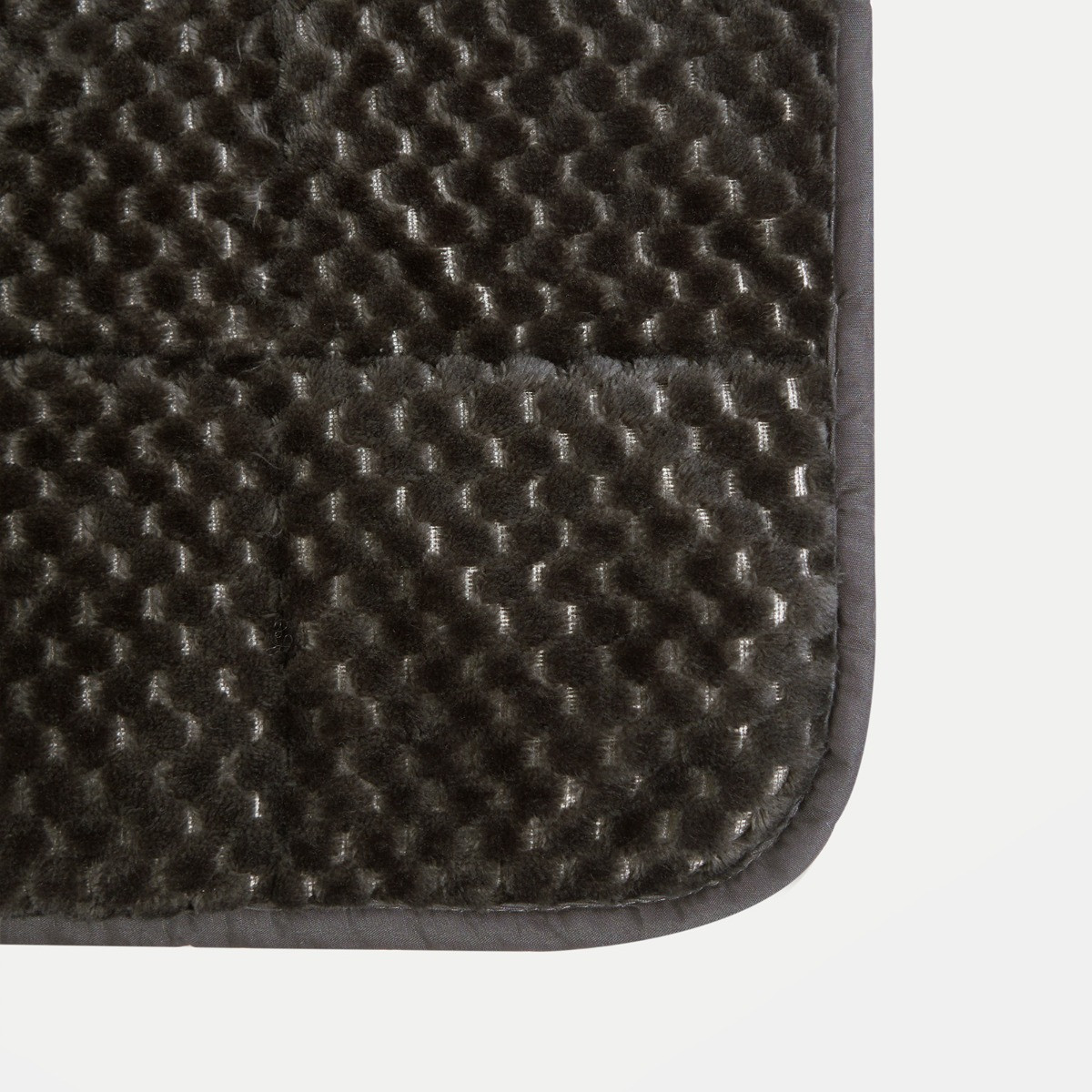 OHS Waffle Fleece Weighted Blanket, Charcoal - 8kg>