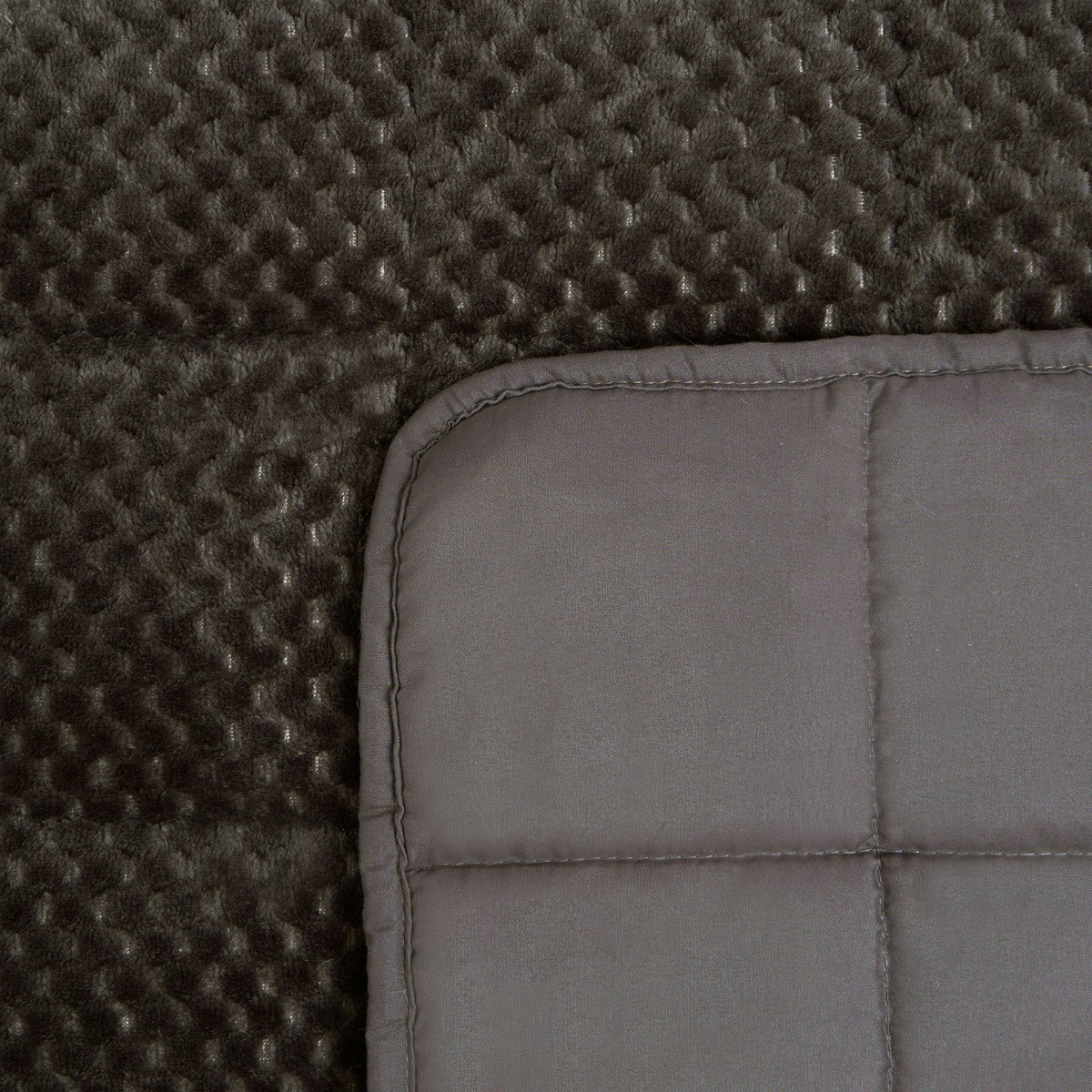 OHS Waffle Fleece Weighted Blanket, Charcoal - 8kg>