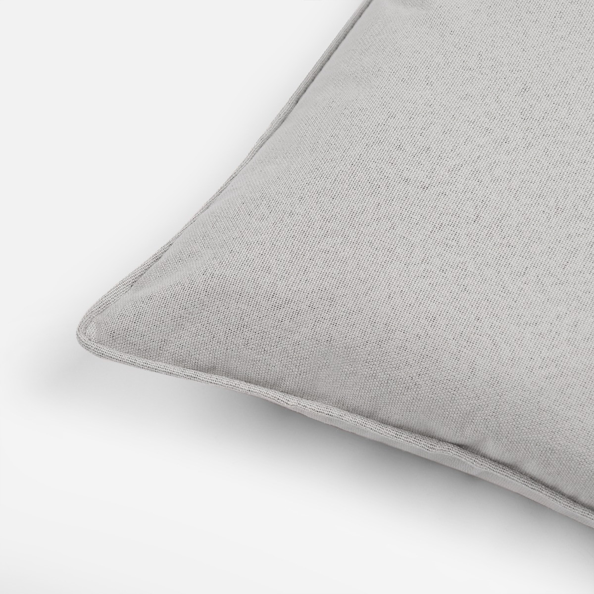 OHS 2 Pack Woven Texture Cushion Covers, 45 x 45cm - Silver>