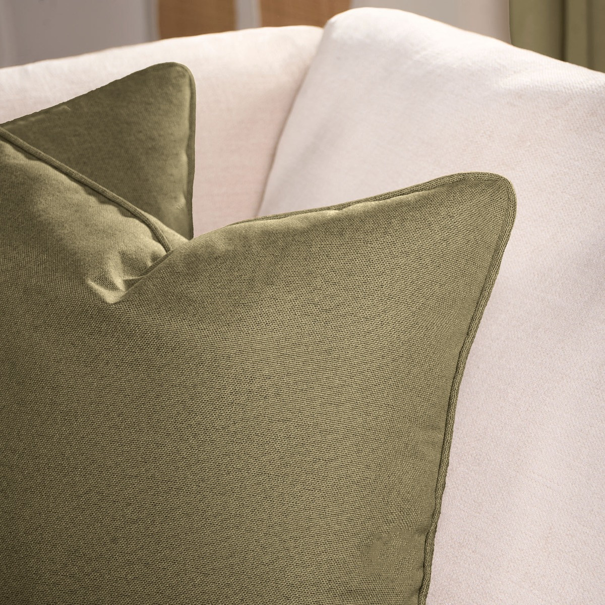 OHS 2 Pack Woven Texture Cushion Covers, 45 x 45cm - Sage>