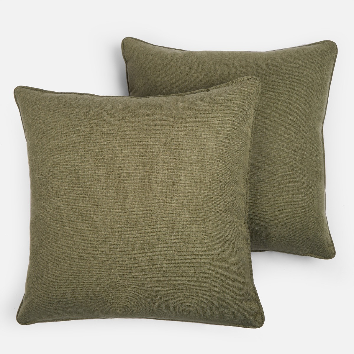 OHS 2 Pack Woven Texture Cushion Covers, 45 x 45cm - Sage>