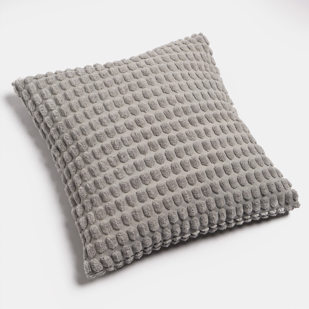OHS 2 Pack Bobble Textured Cushion Covers, 45 x 45cm - Grey>