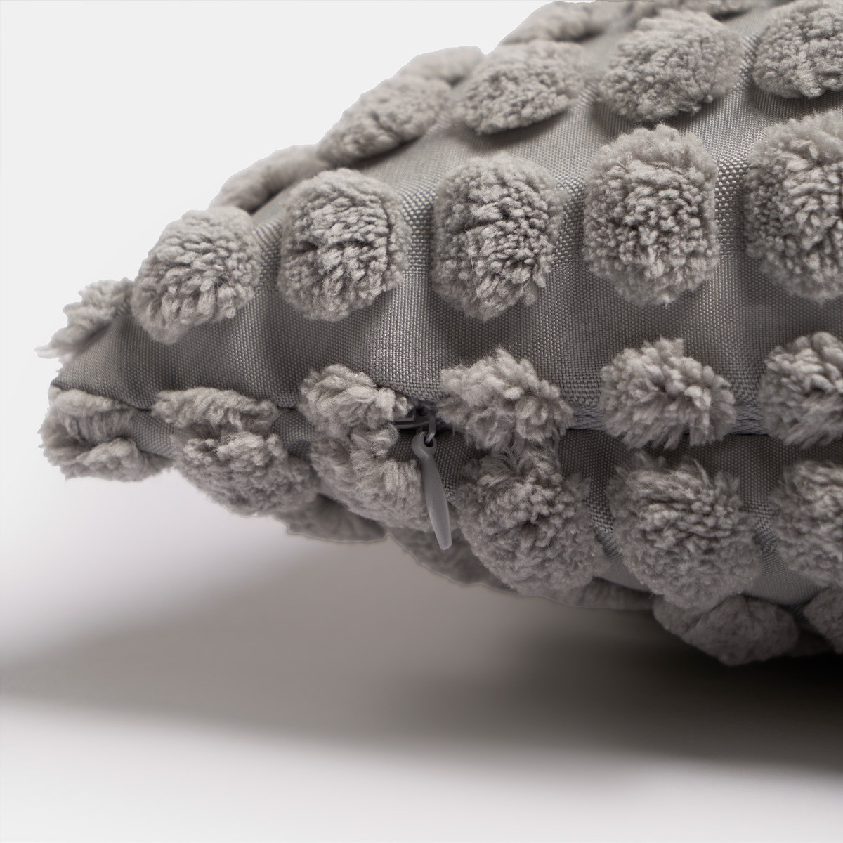 OHS 2 Pack Bobble Textured Cushion Covers, 45 x 45cm - Grey>