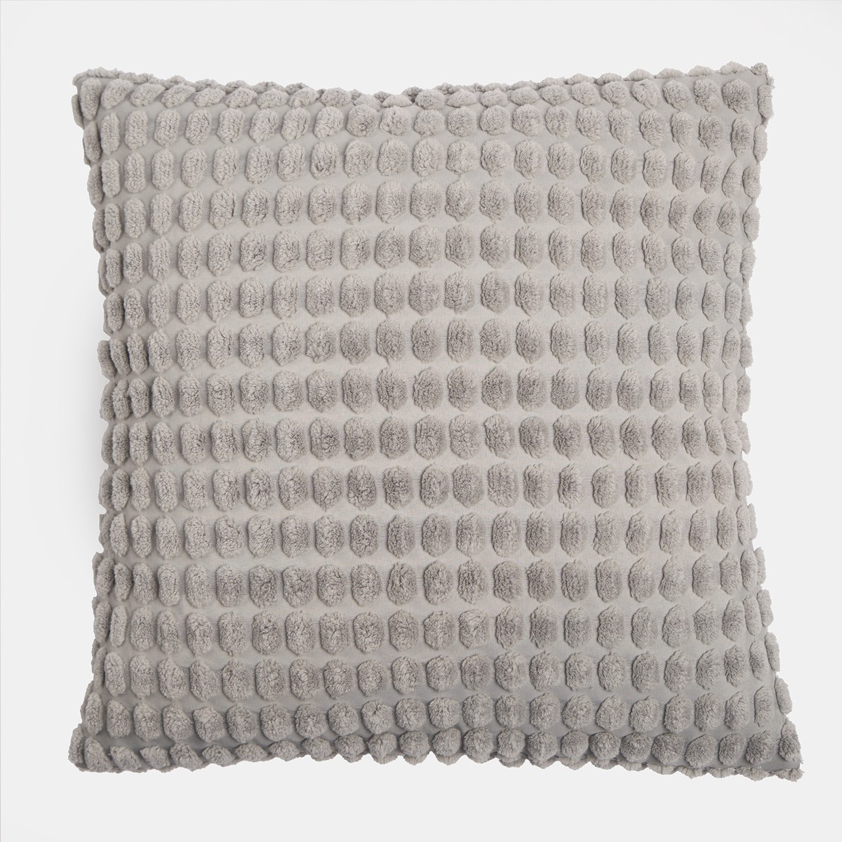 OHS 2 Pack Bobble Textured Cushion Covers, 45 x 45cm - Grey>