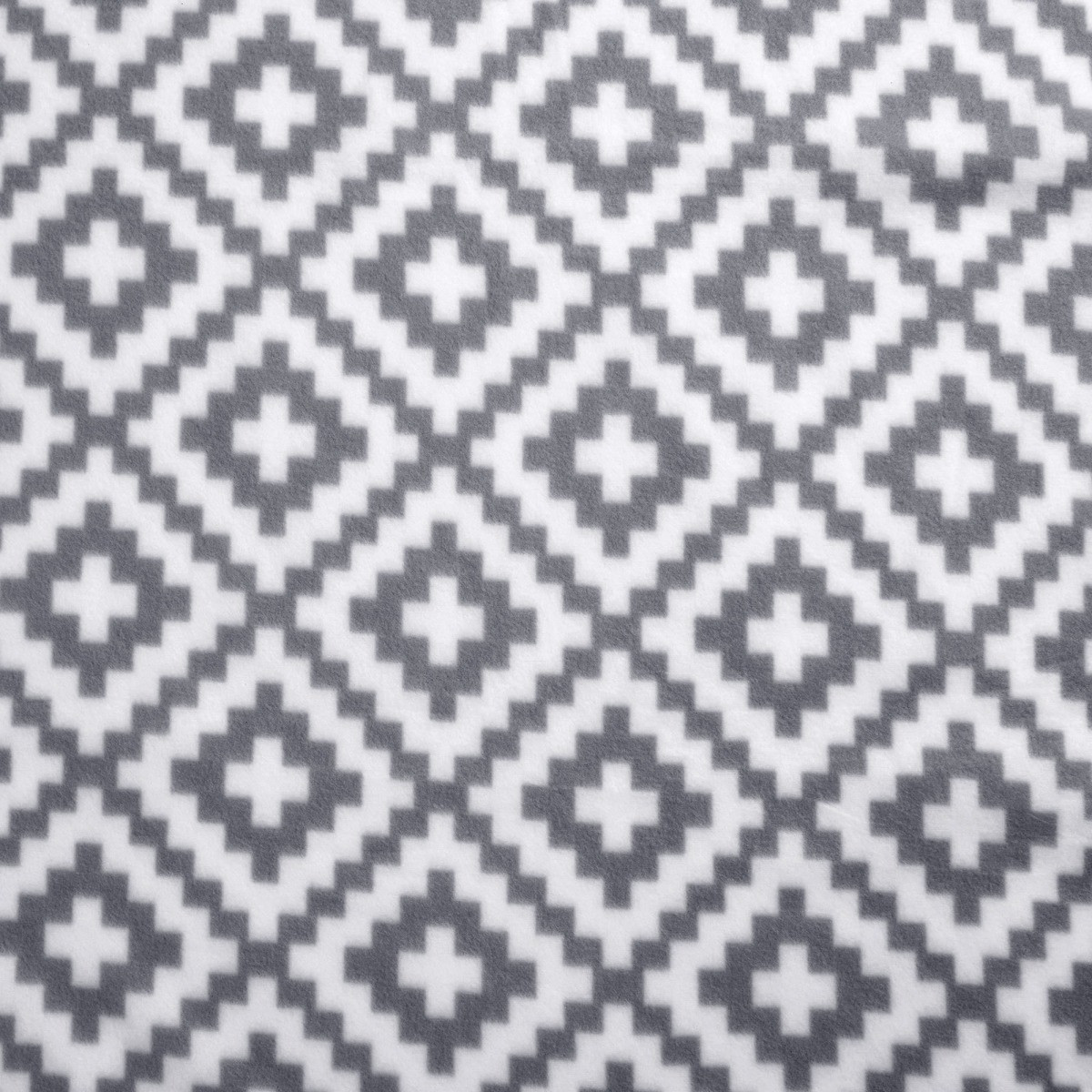 OHS Fleece Geometric Print Throw - Grey>