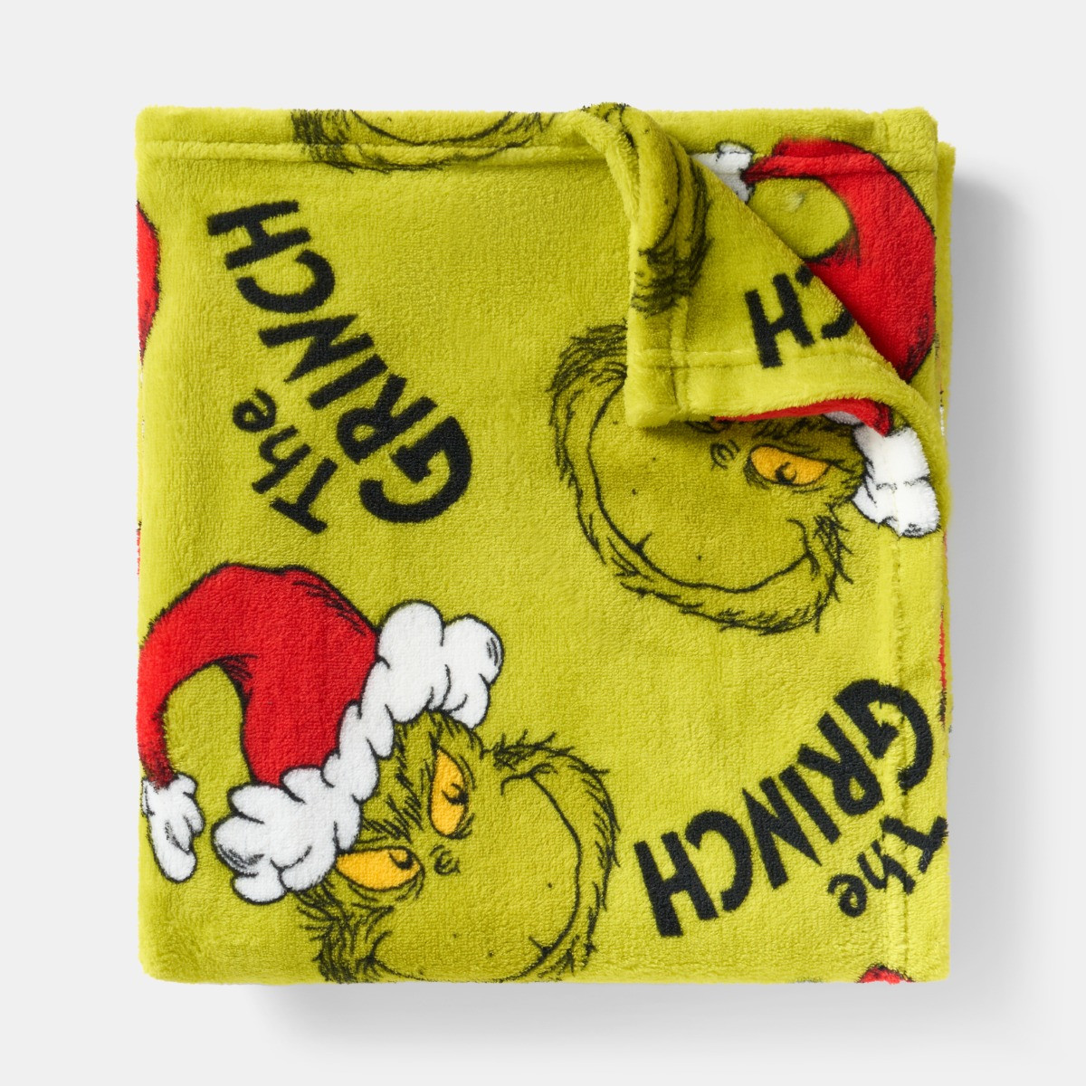 OHS The Grinch Printed Throw - Green>
