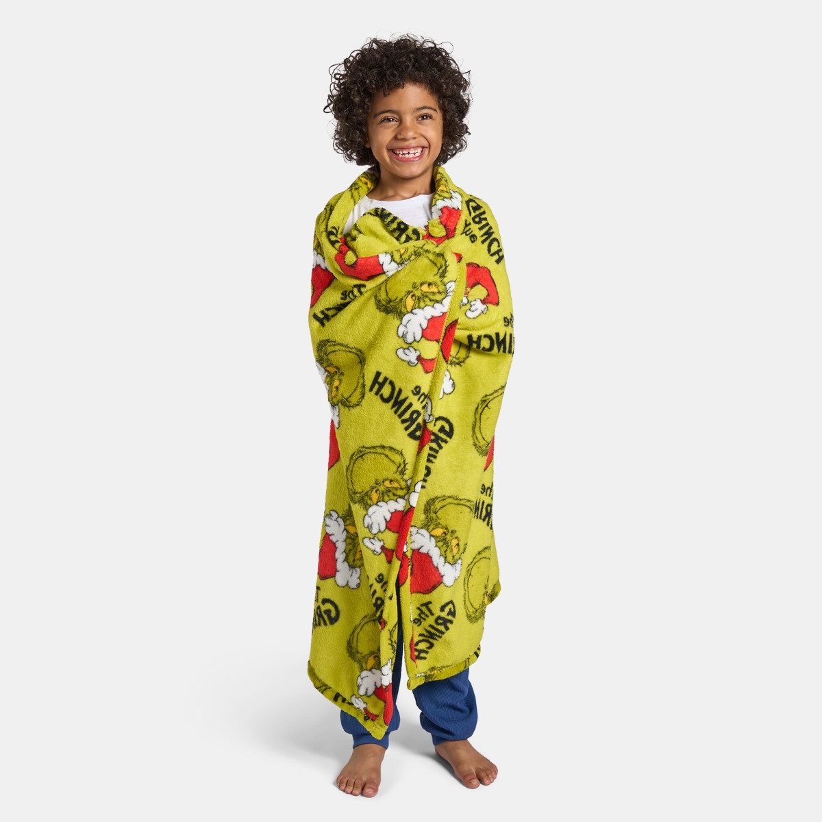 OHS The Grinch Printed Throw - Green>