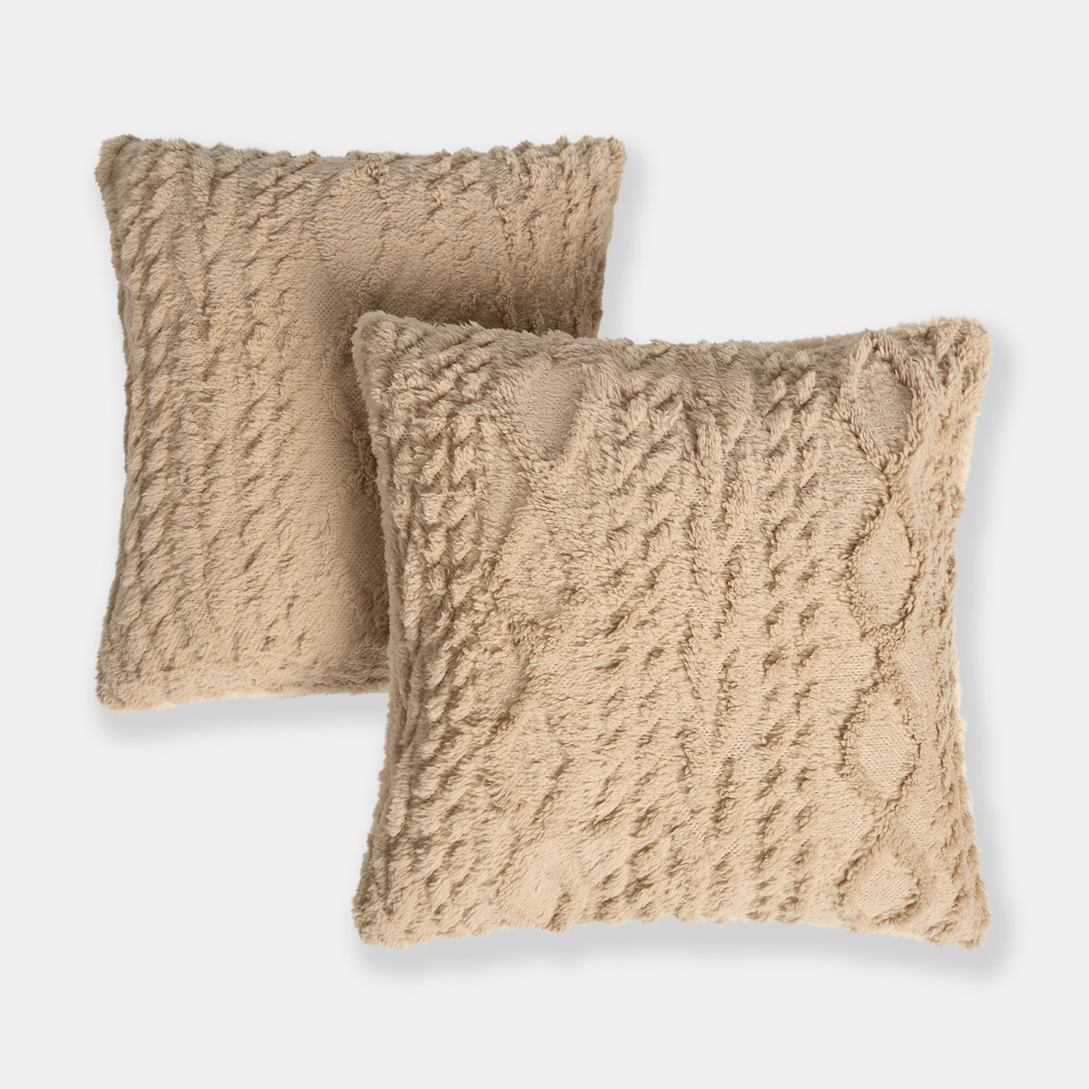 OHS Cable Knit Cushion Covers, Natural - 45 x 45cm>