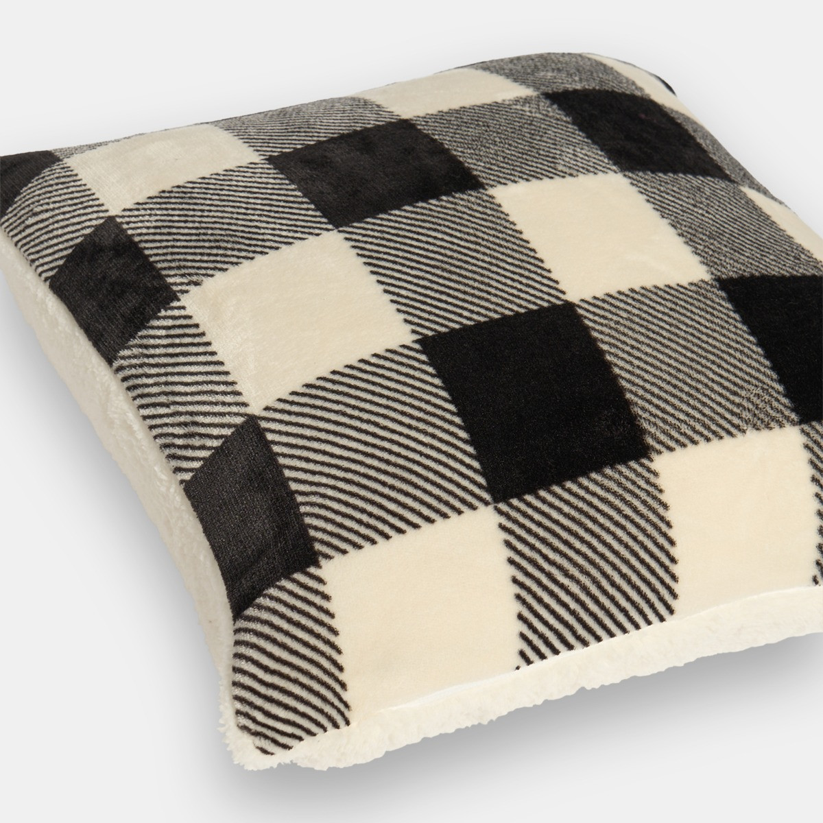 OHS Gingham Flannel Cushion Covers - Monochrome>
