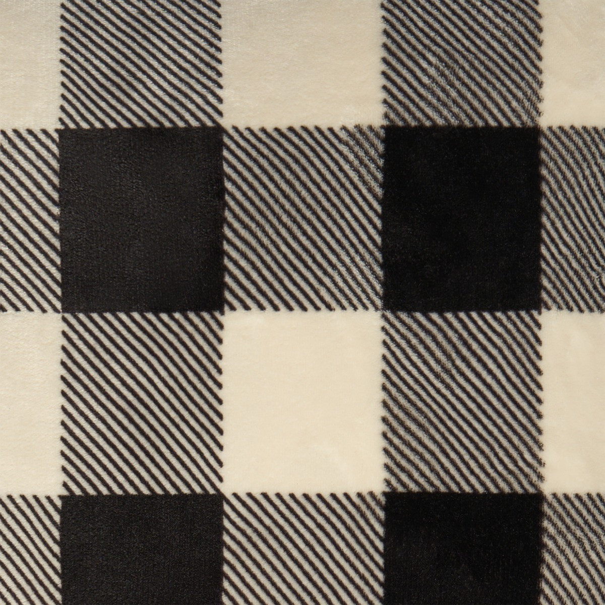 OHS Gingham Flannel Cushion Covers - Monochrome>