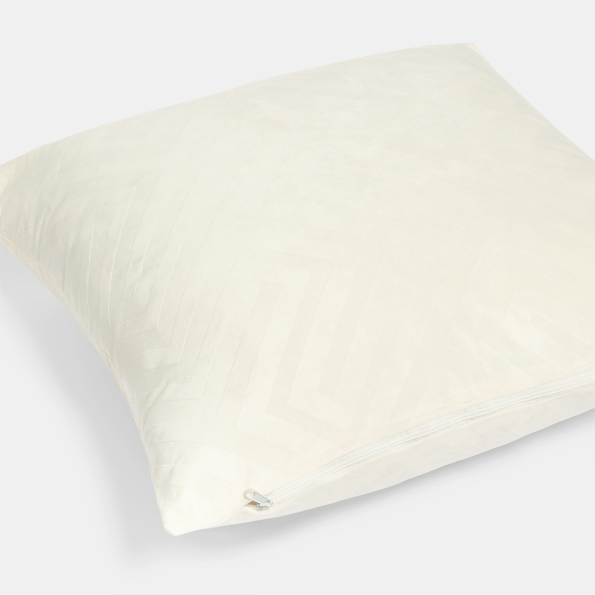 OHS Cut Out Matte Velvet Cushion Covers - Cream>