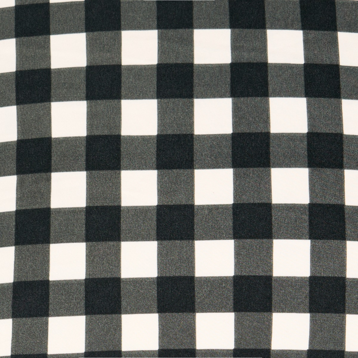 OHS 4 Pack Gingham Check Frill Cushion Covers - Monochrome>