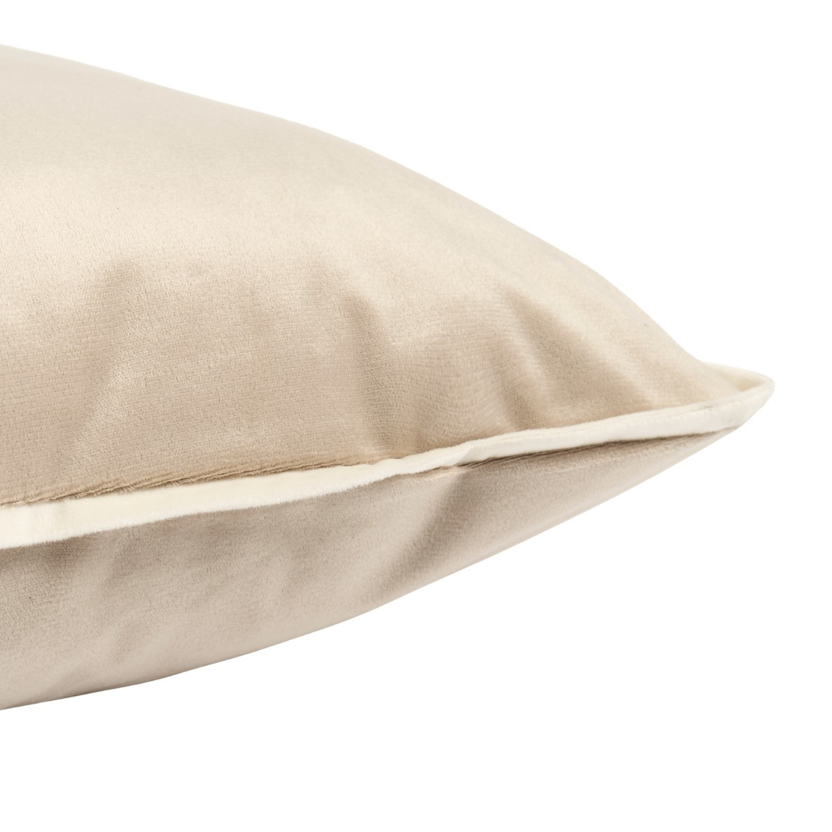 OHS Matte Velvet Piped Edge Cushion Covers - Mink>