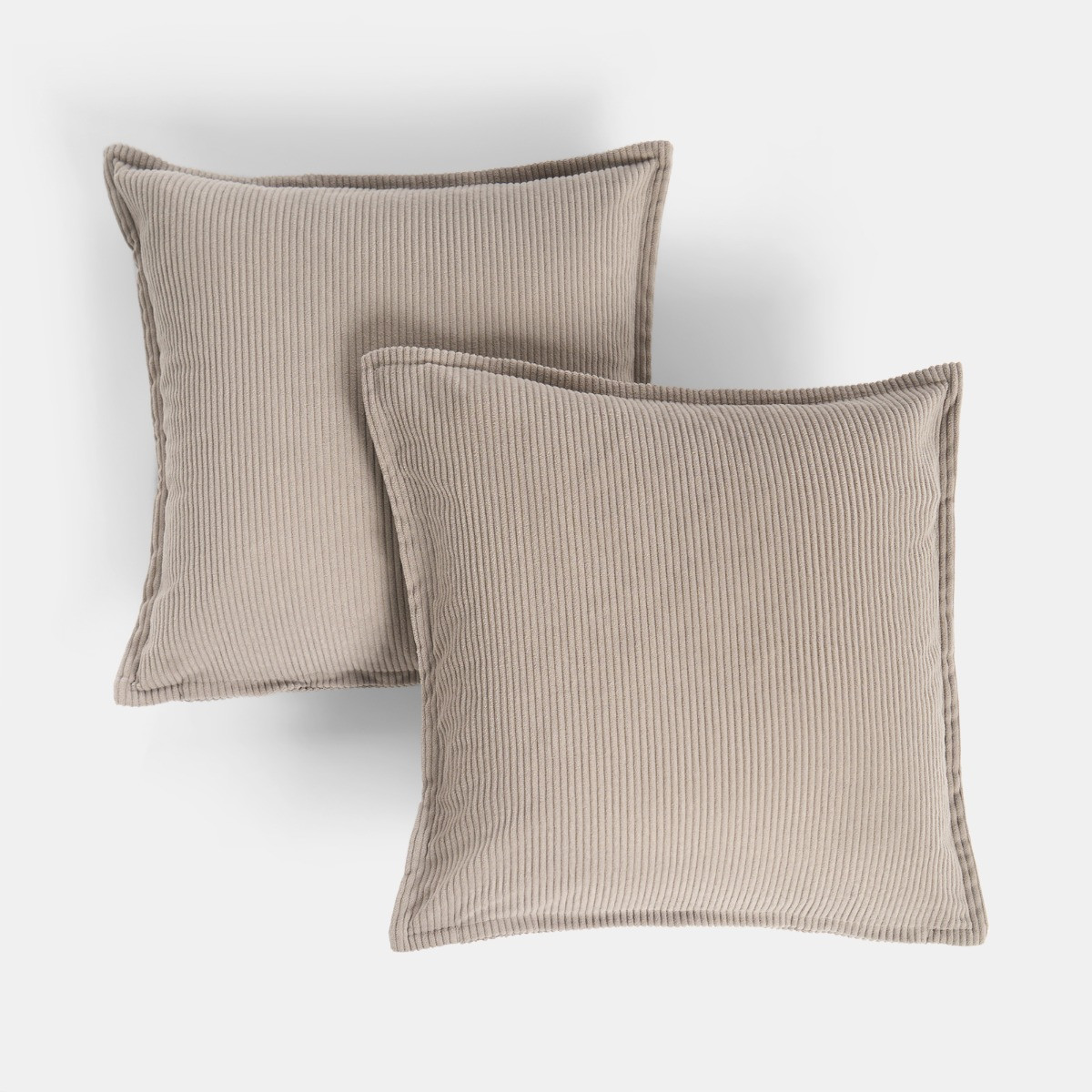 OHS Oxford Edge Corduroy Cushion Covers - Grey>