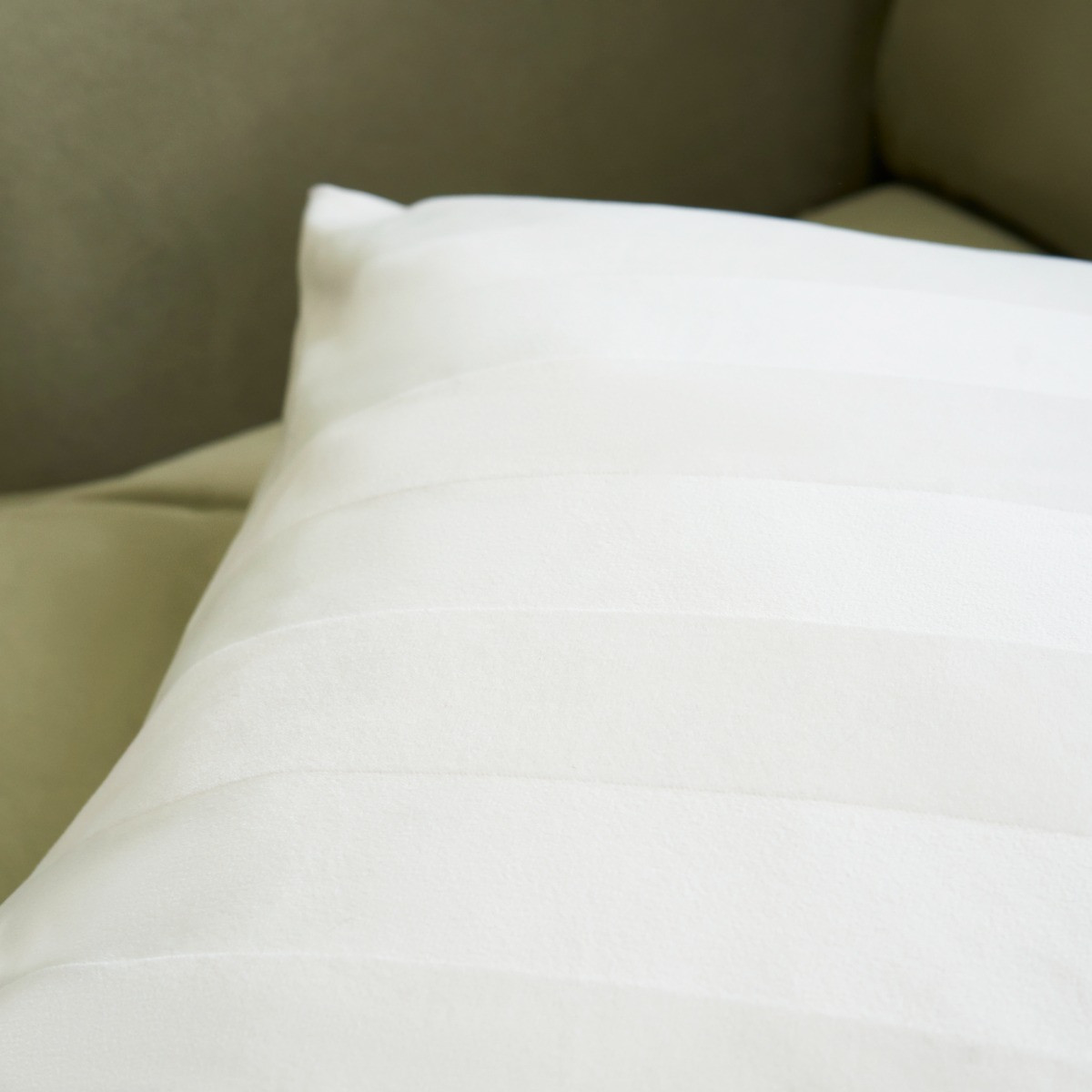 OHS Stripe Velvet Cushion Covers - Cream>