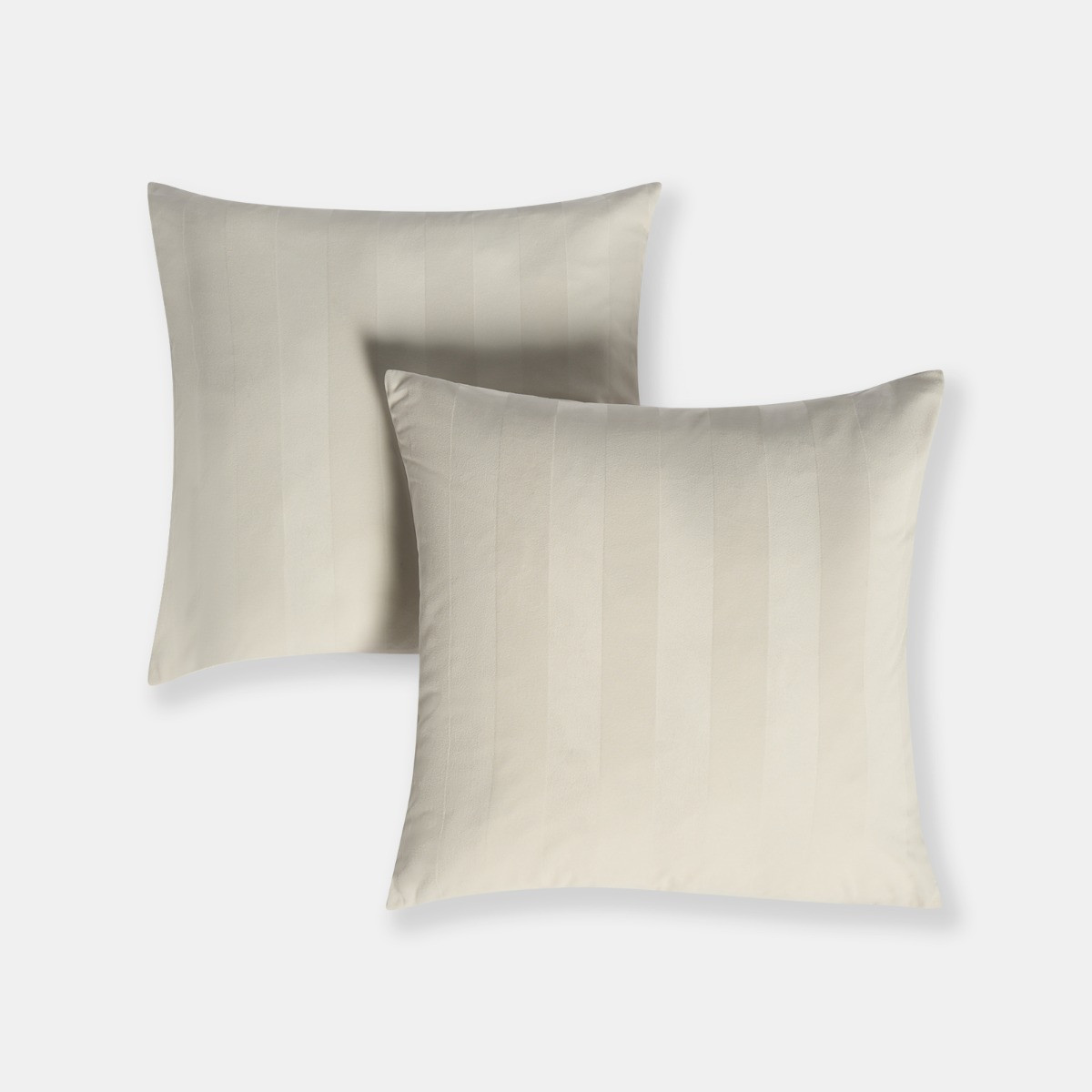 OHS Stripe Velvet Cushion Covers - Cream>